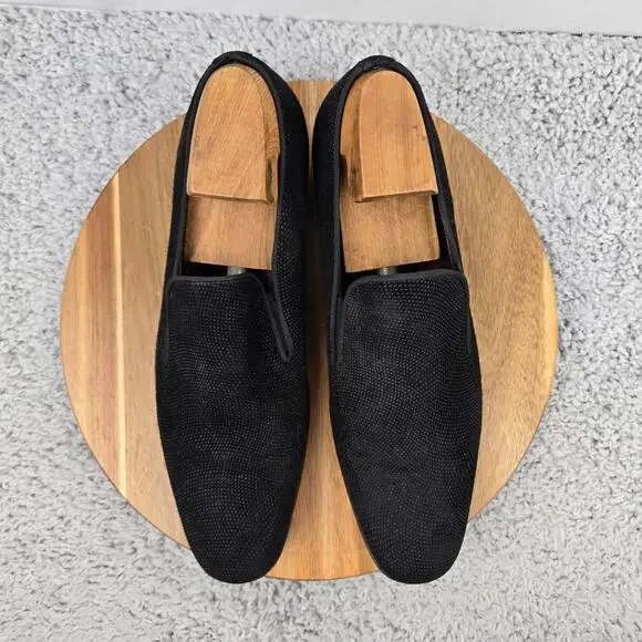 Mezlan Crespi Beaded Black Business Casual Daily Slip On Custom Loafer Mens 11.5